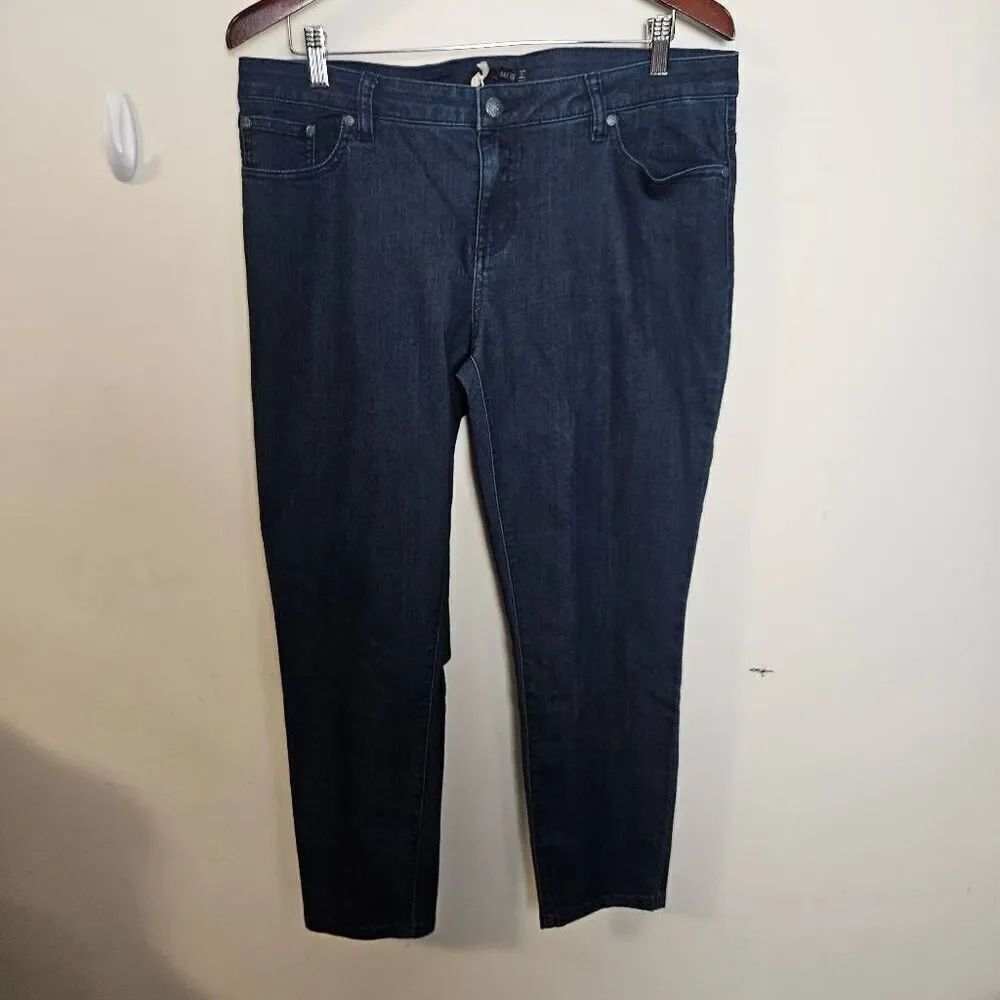 PRANA Dark Wash NWT Jett Crop Denim Jeans Womens Sz 14/32 Style W4JETT115